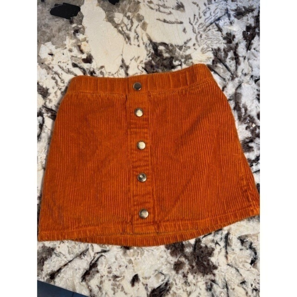 NWOT Isaac Mizrahi New York NWOT corduroy orange girl's cotton skirt Size 5/6